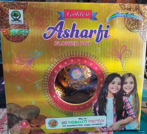 Golden Asharfi Flower Pot